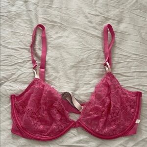 Sexy Pink Lace Bra